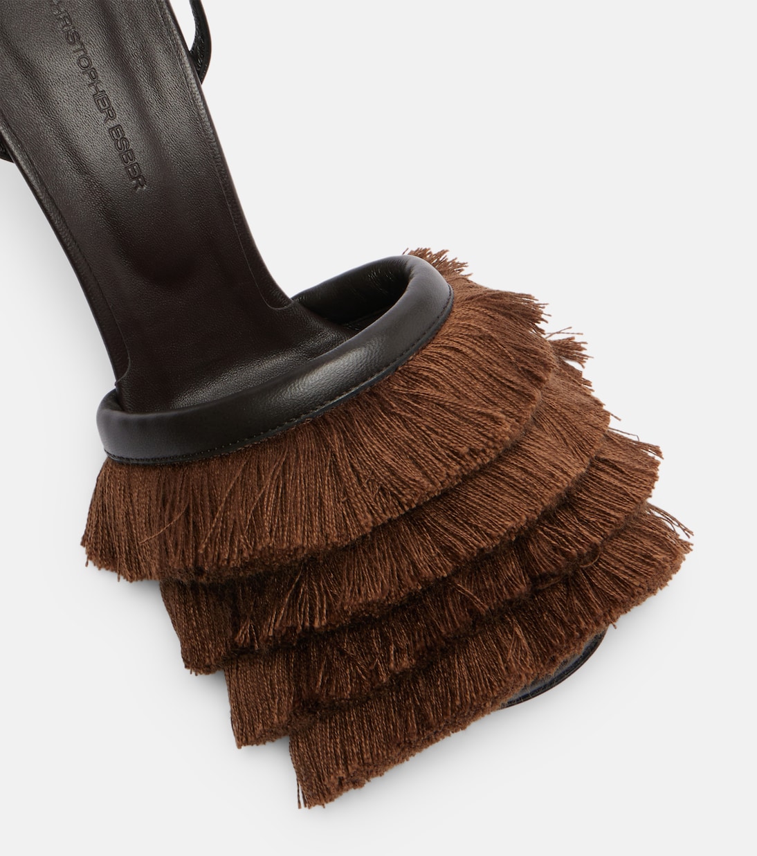 Castanet fringed leather sandals | Christopher Esber
