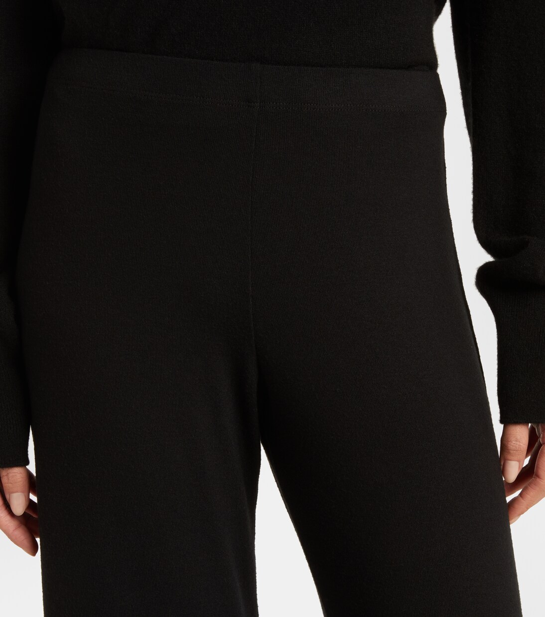 Lauren mid-rise jersey wide-leg pants | Leset