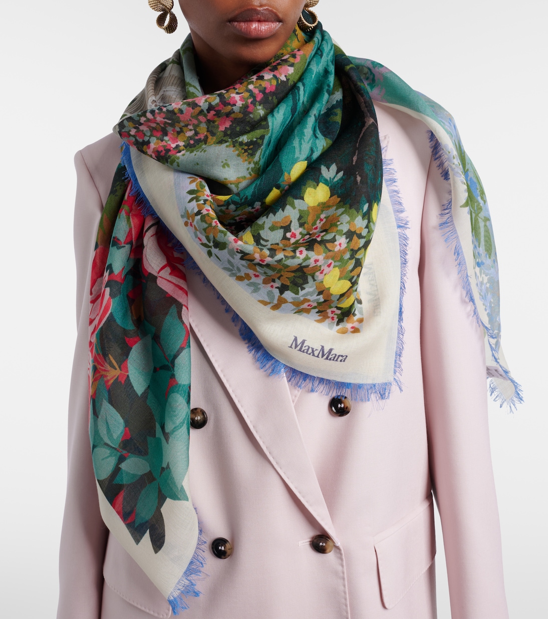 Camice printed wool and silk scarf | Max Mara