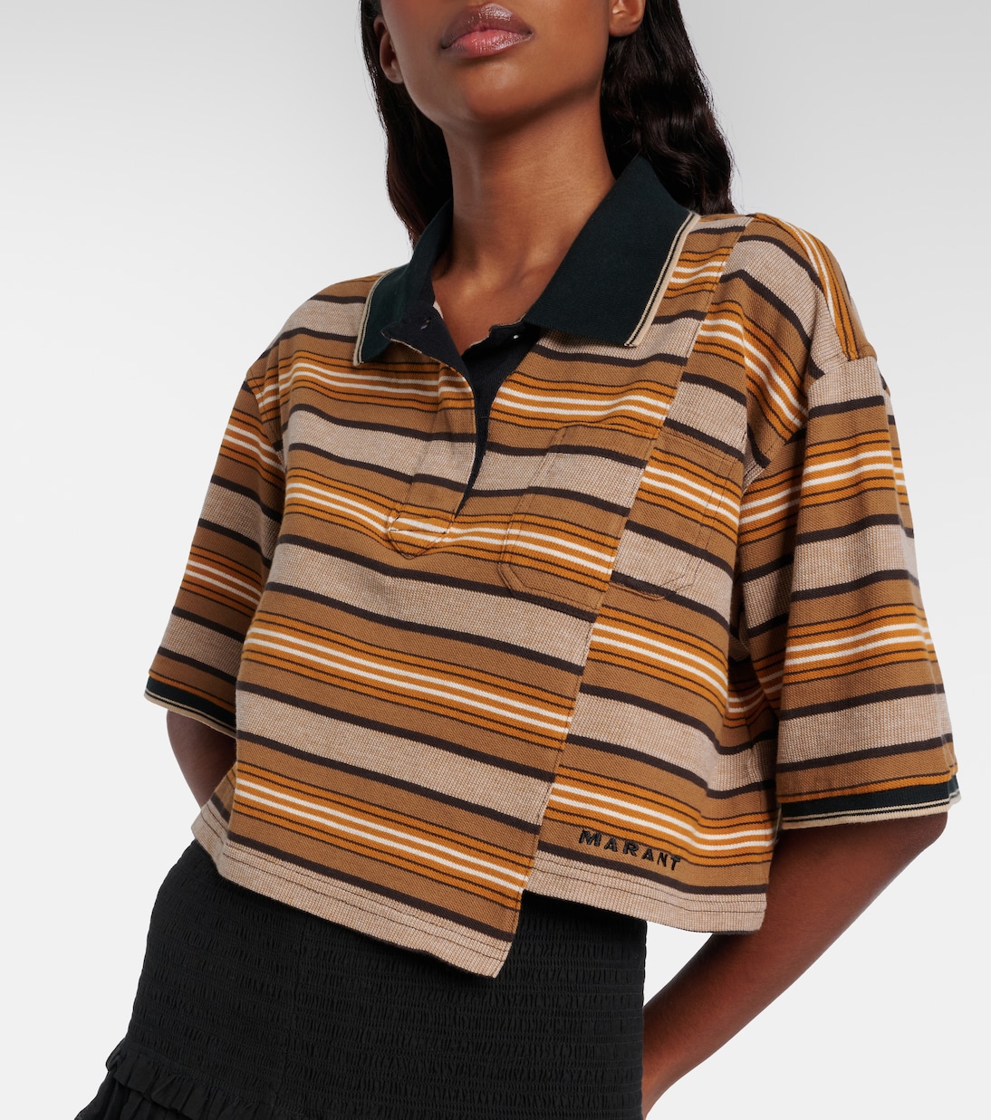 Isalyne striped cotton polo shirt | Marant Etoile