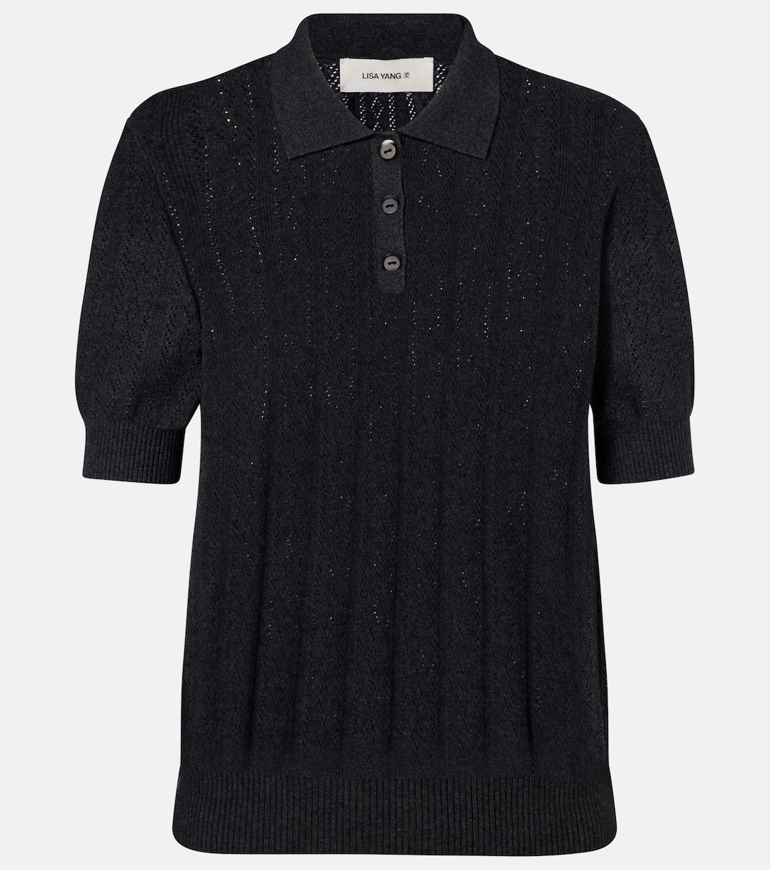 Cristine cotton and cashmere polo sweater | Lisa Yang