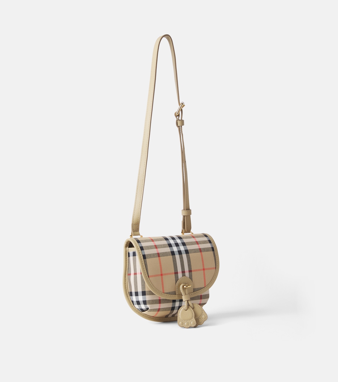 Burberry Check leather-trimmed crossbody bag | Burberry Kids