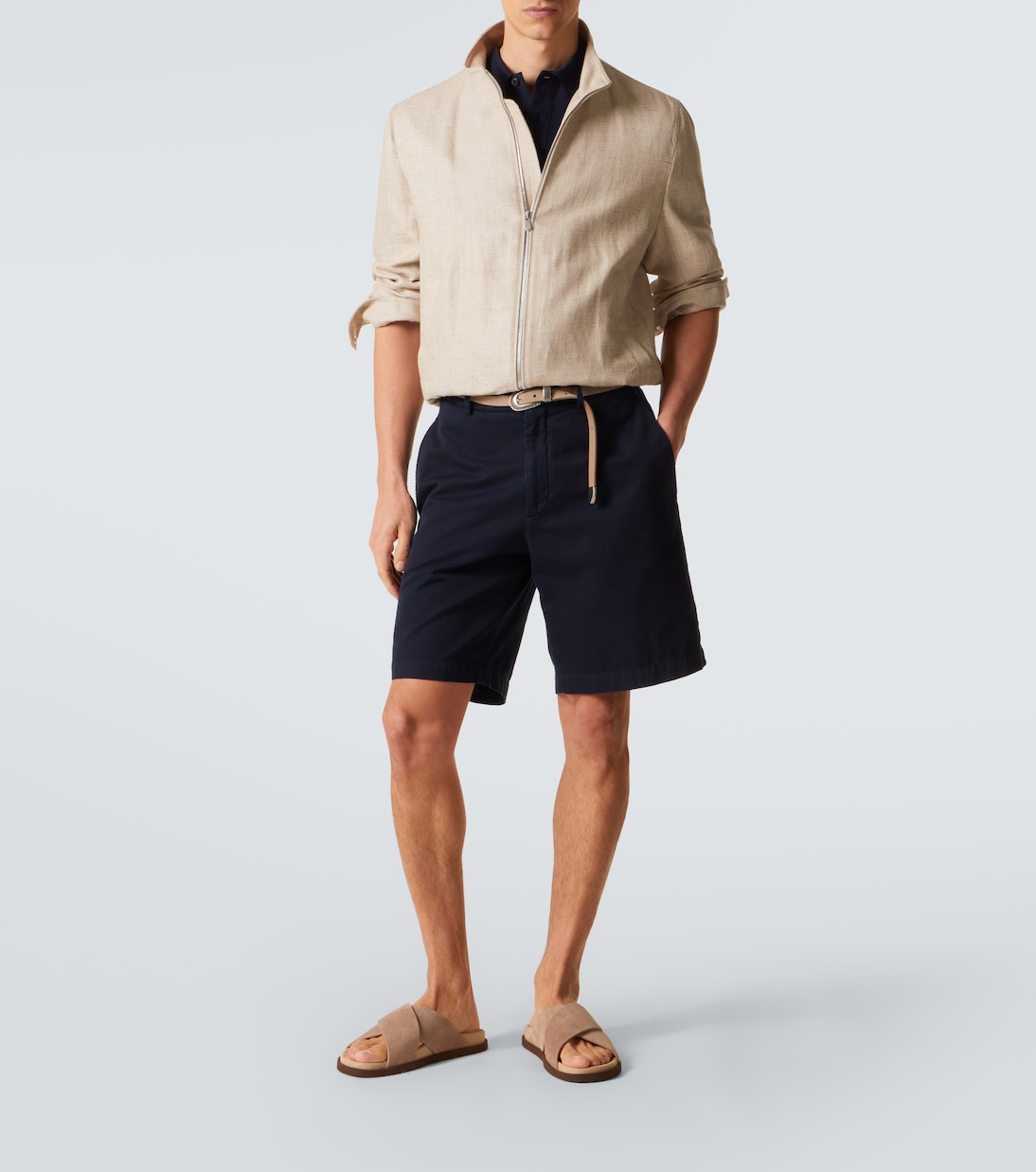 Sandalen aus Veloursleder | Brunello Cucinelli