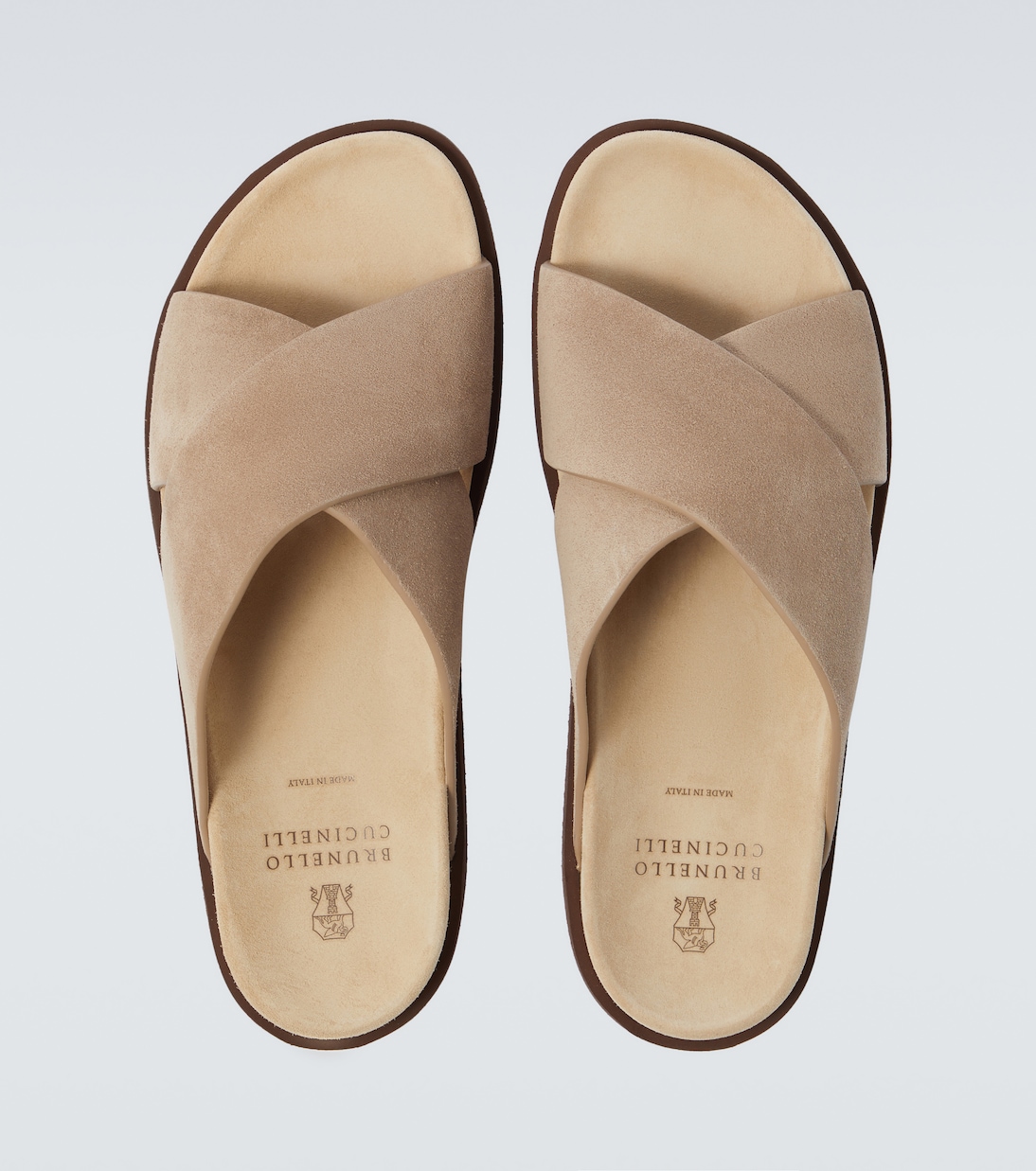 Sandalen aus Veloursleder | Brunello Cucinelli