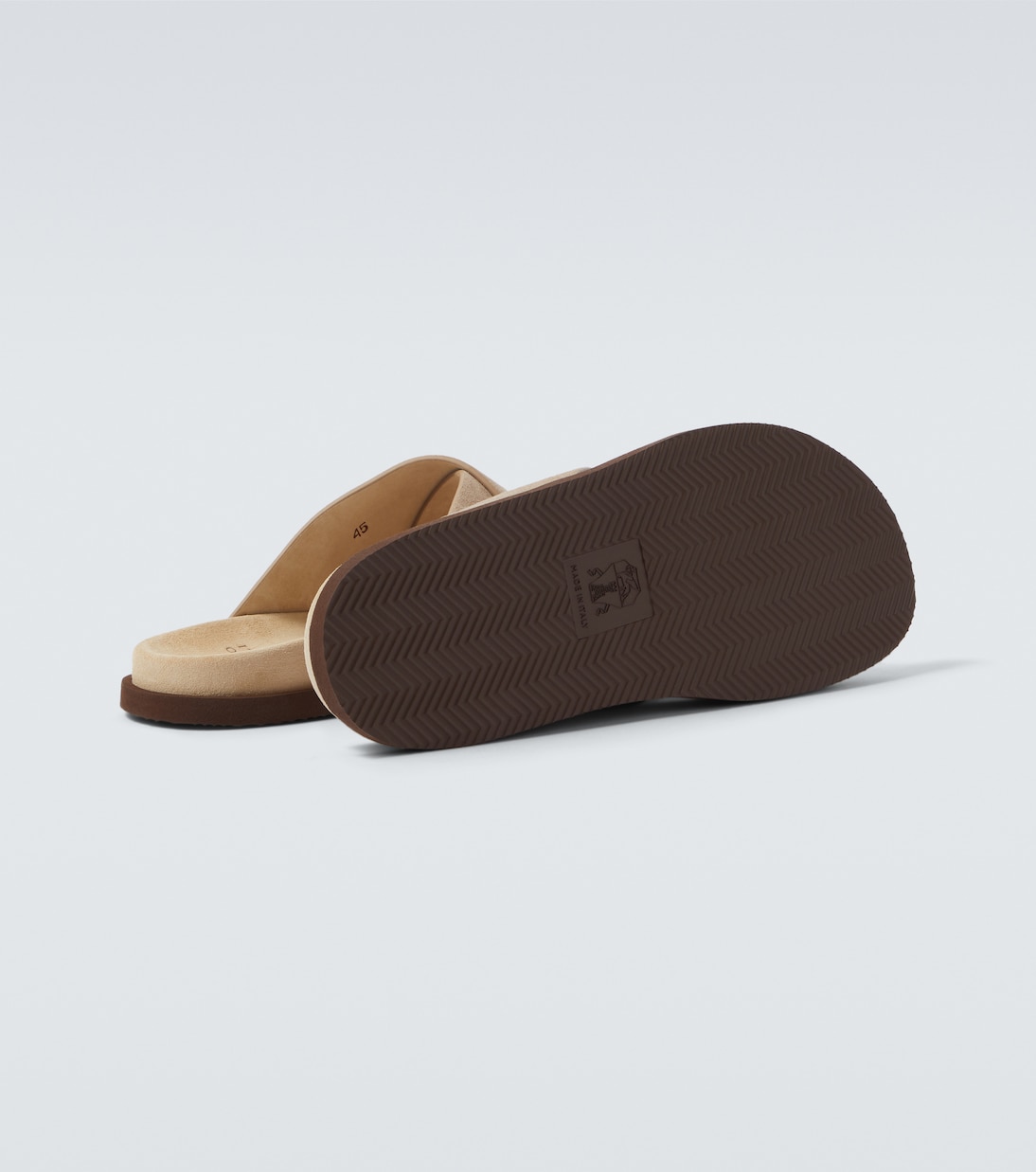 Sandalen aus Veloursleder | Brunello Cucinelli