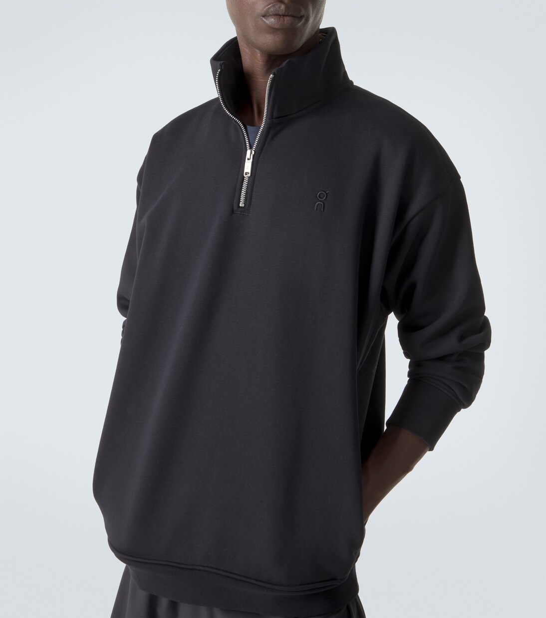 Logo cotton-blend half-zip sweatshirt | On