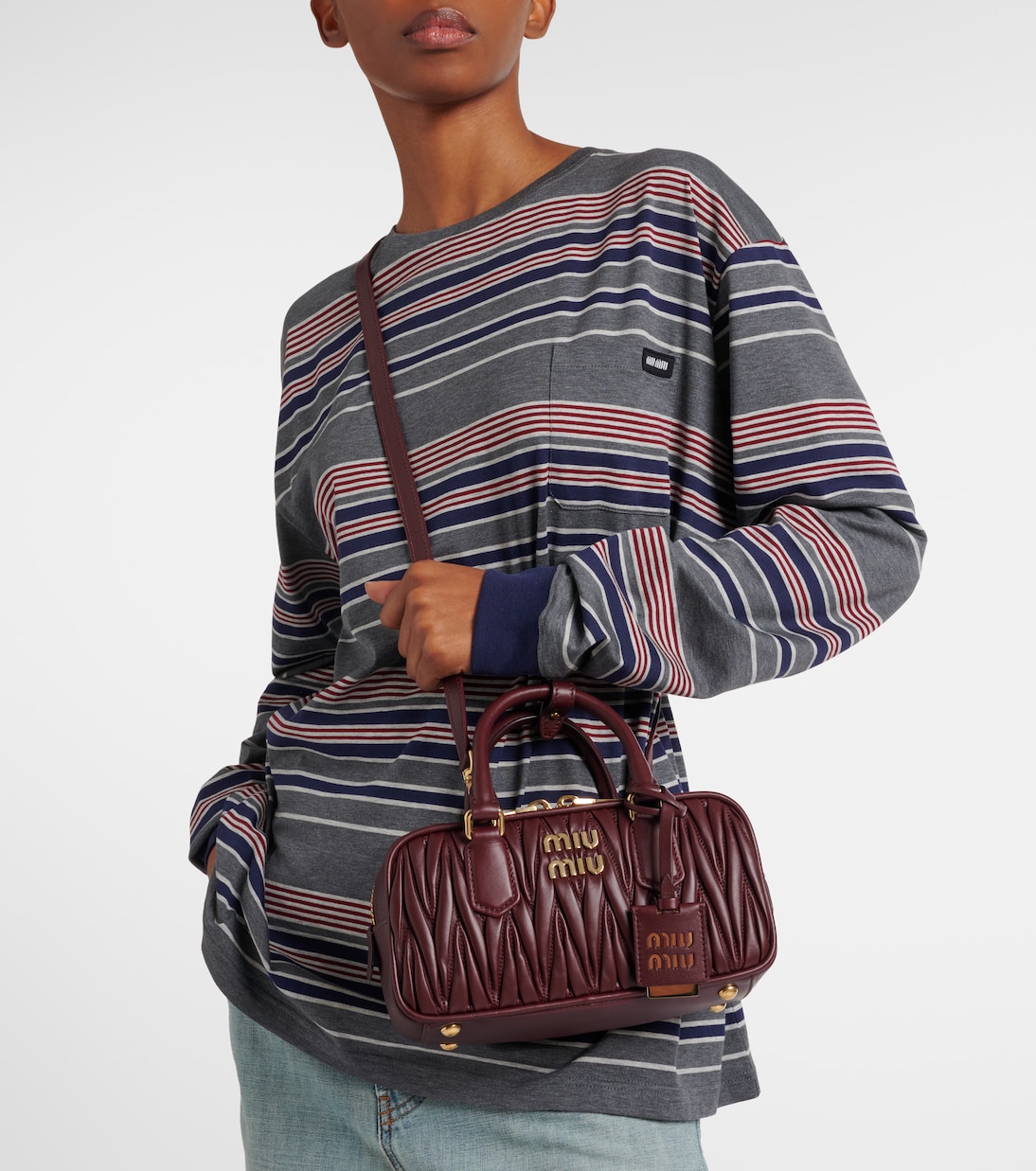 Arcadie matelassé leather tote bag | Miu Miu