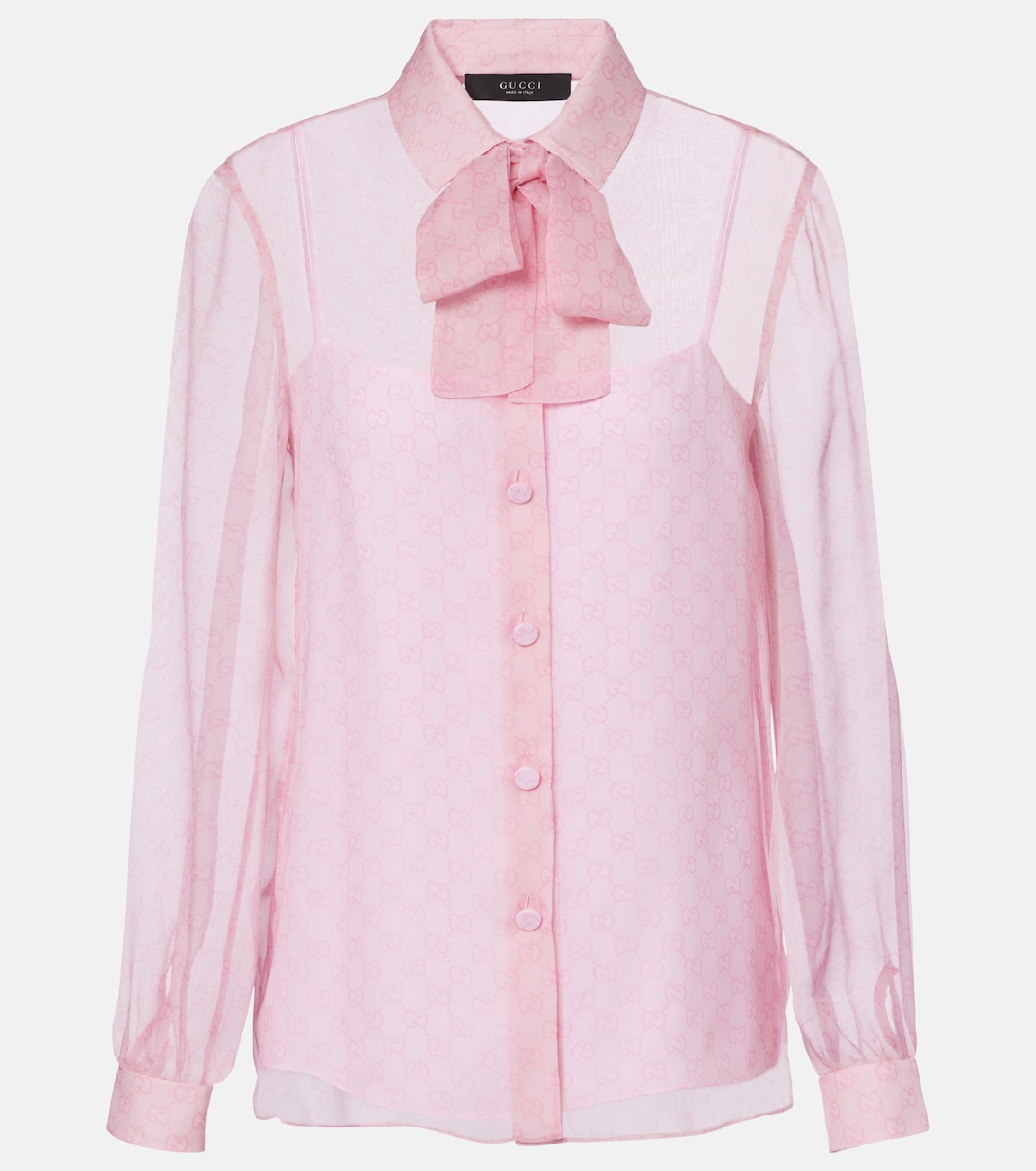 Chemise GG imprimée en mousseline | Gucci