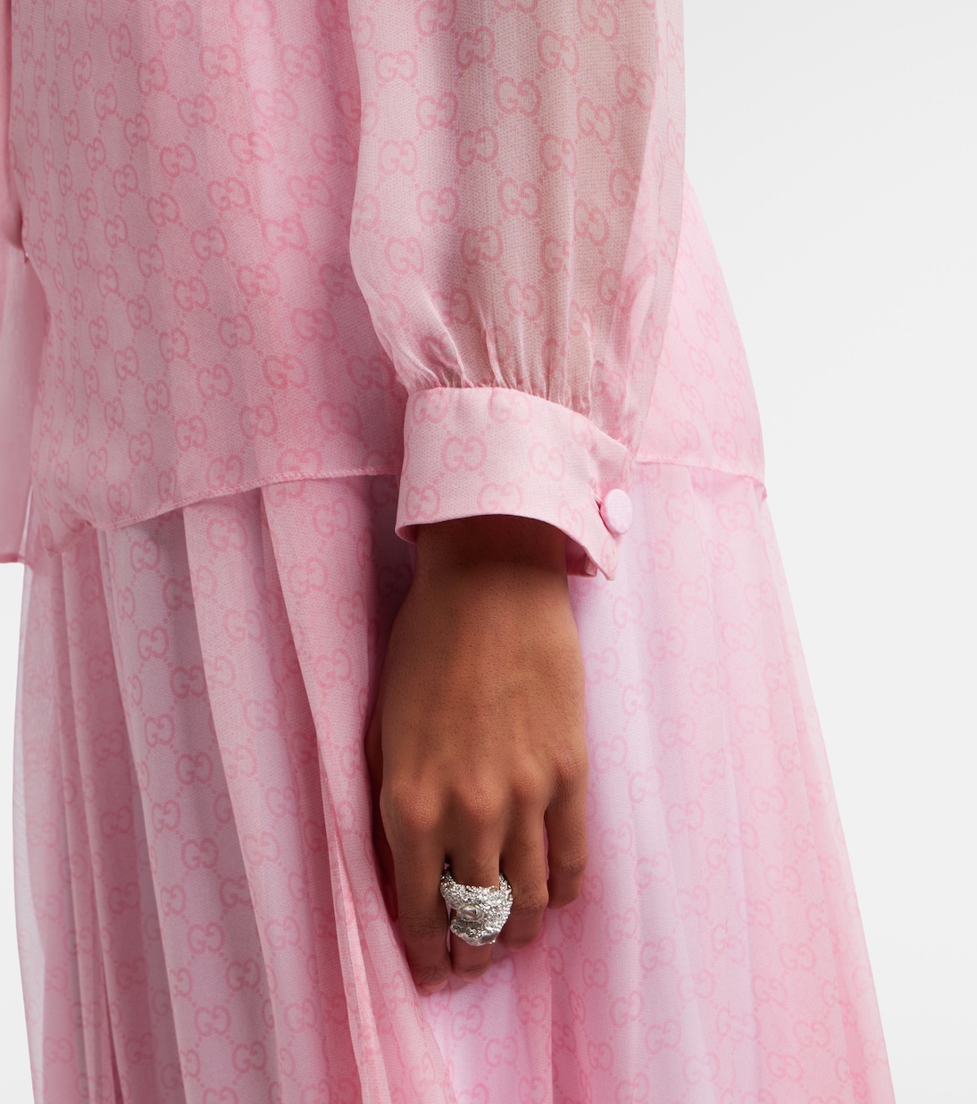 Chemise GG imprimée en mousseline | Gucci