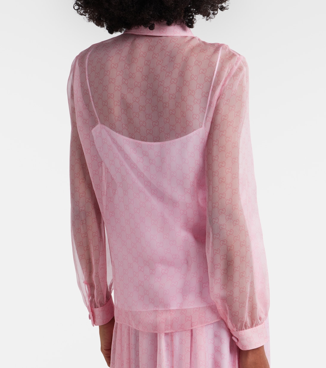 Chemise GG imprimée en mousseline | Gucci