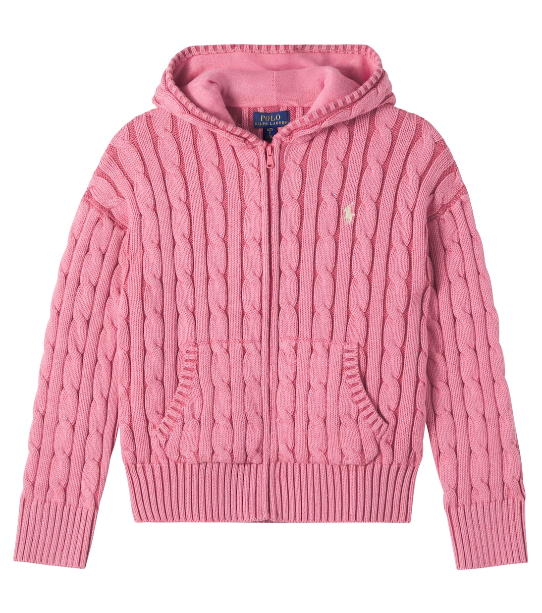 Sudadera trenzada de algodón con cremallera | Polo Ralph Lauren Kids