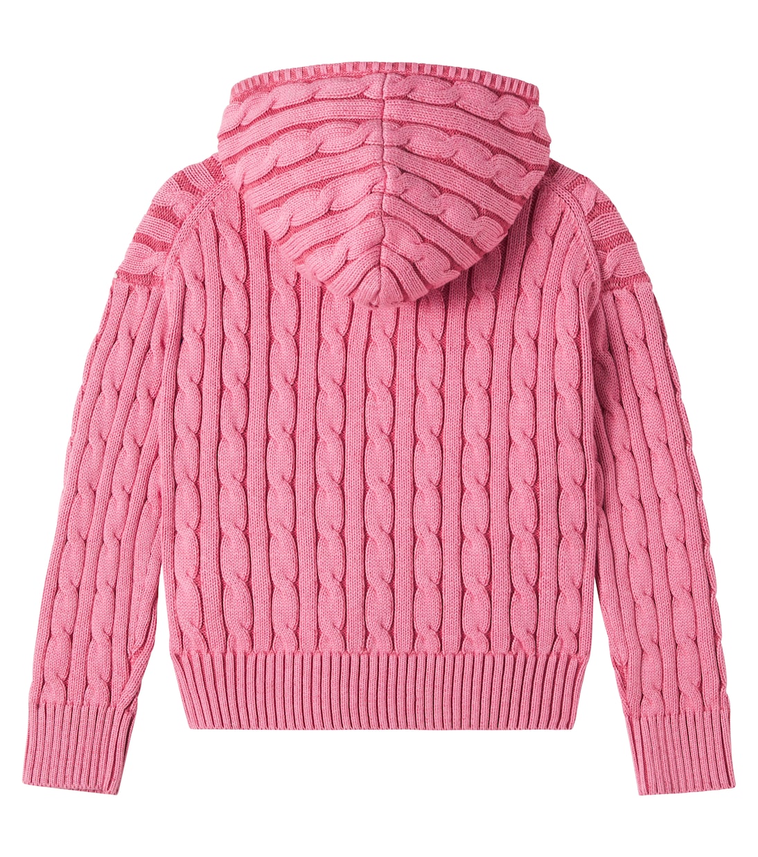 Sudadera trenzada de algodón con cremallera | Polo Ralph Lauren Kids