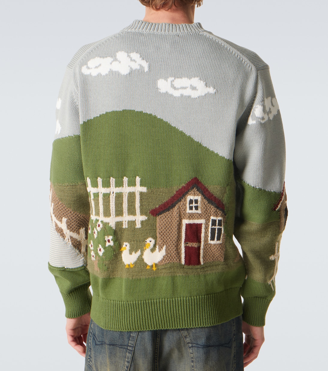 Intarsia cotton and wool sweater | Junya Watanabe