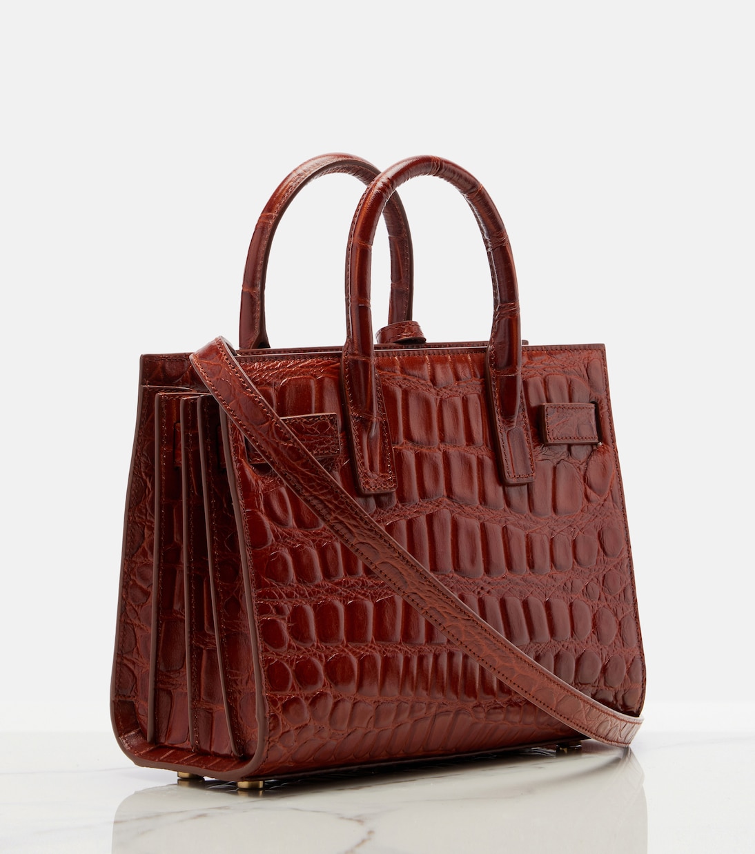 Sac De Jour Nano leather top-handle bag | Saint Laurent