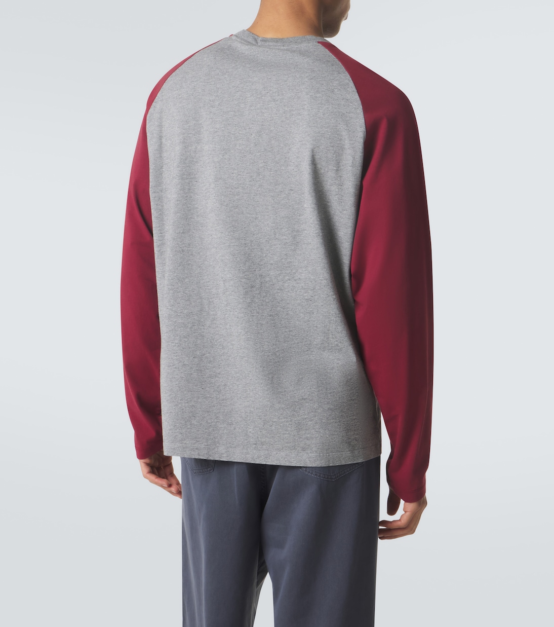 Logo cotton jersey Henley shirt | Miu Miu