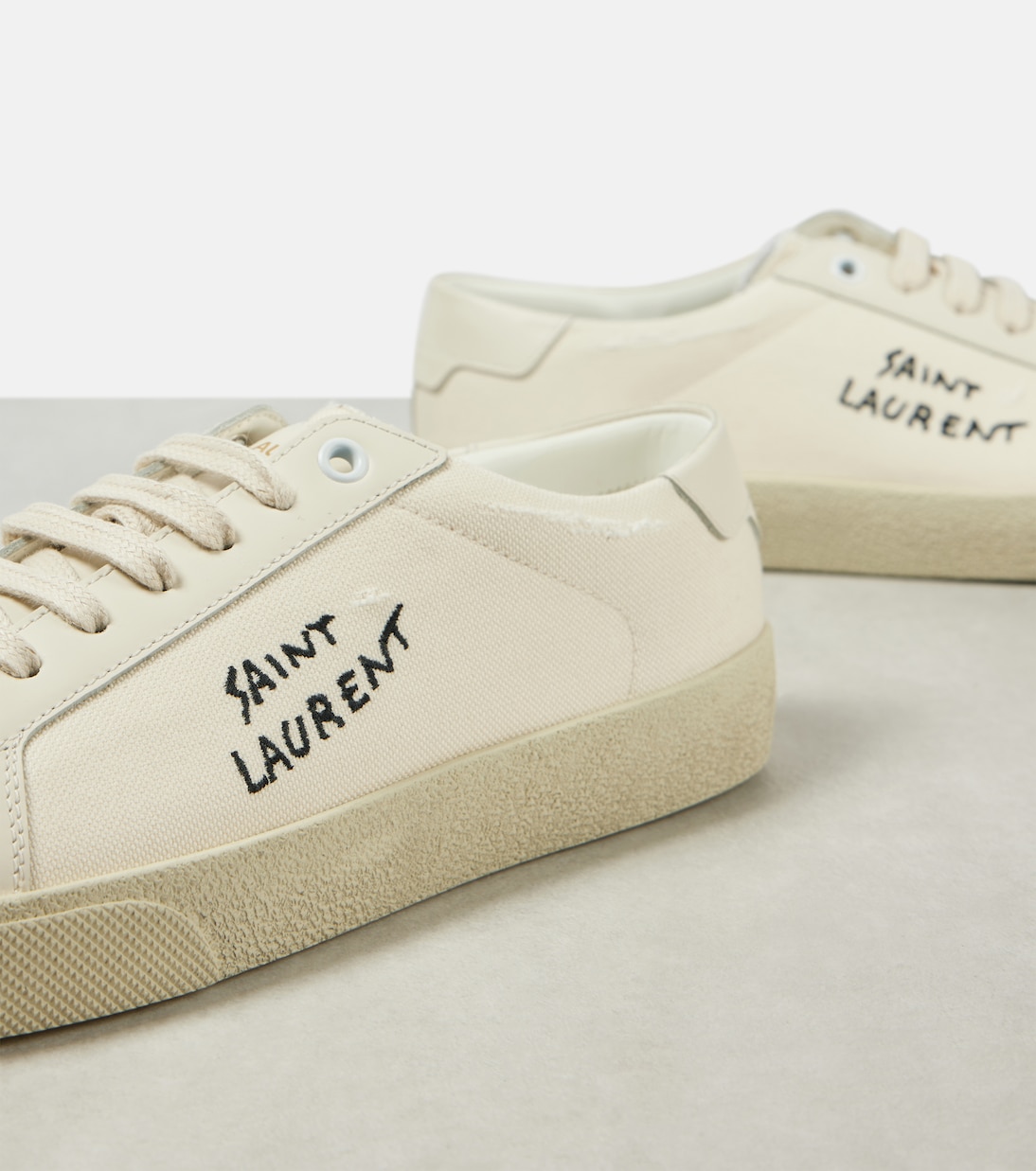Sneakers Court Classic SL 06 aus Canvas in WeiB Saint Laurent Mytheresa