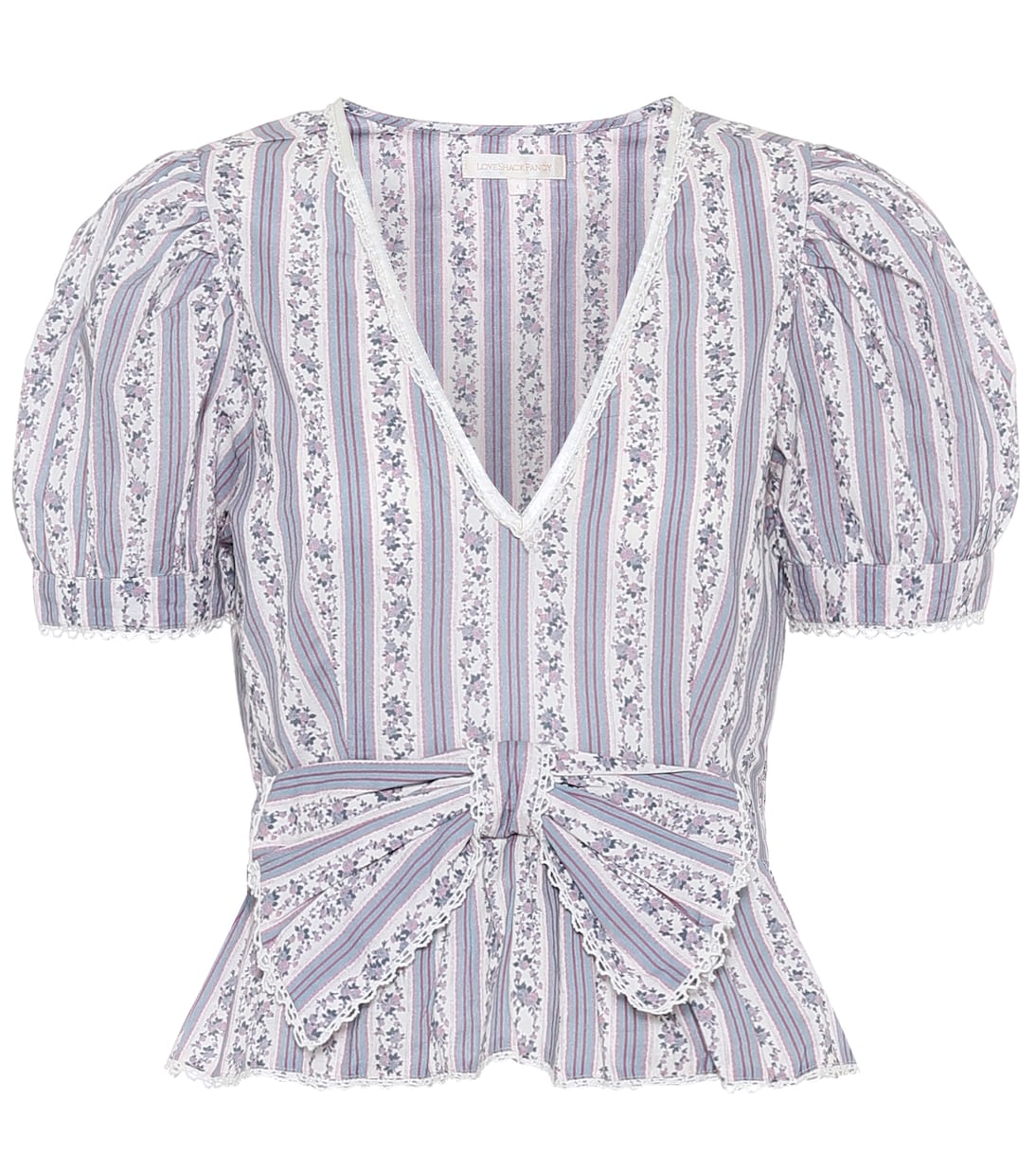 Top Rikki a righe in cotone | LoveShackFancy