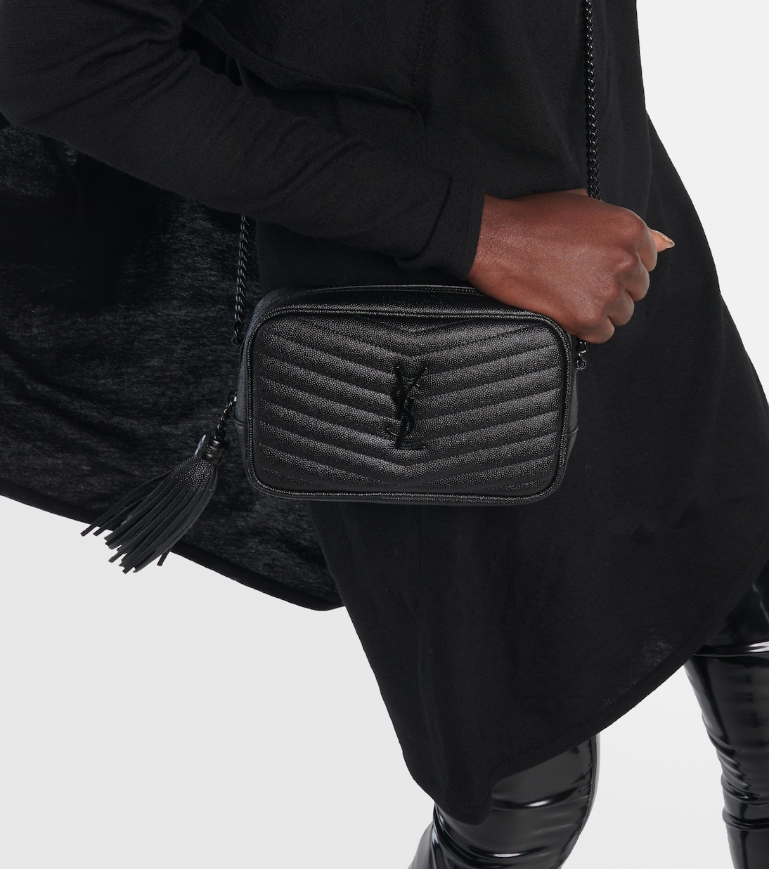 Sac à bandoulière Lou Camera en cuir matelassé | Saint Laurent