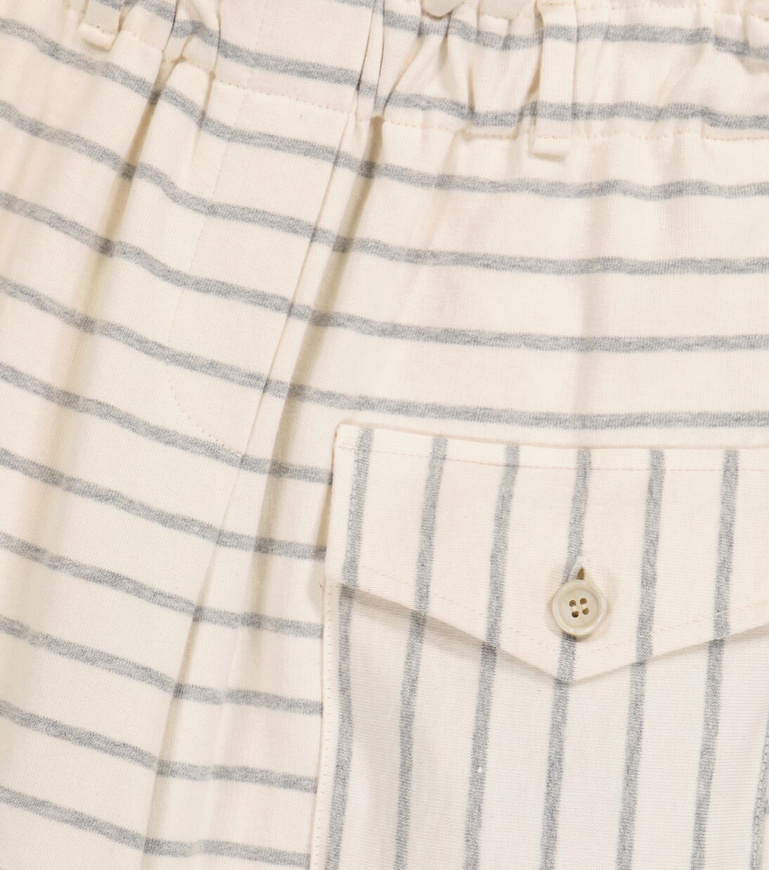 Pantalones de algodón a rayas | Brunello Cucinelli Kids