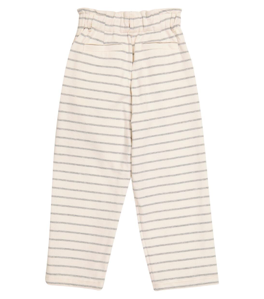 Pantalones de algodón a rayas | Brunello Cucinelli Kids