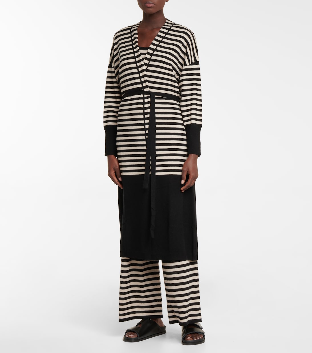 Sillage striped wool-blend cardigan | Eres
