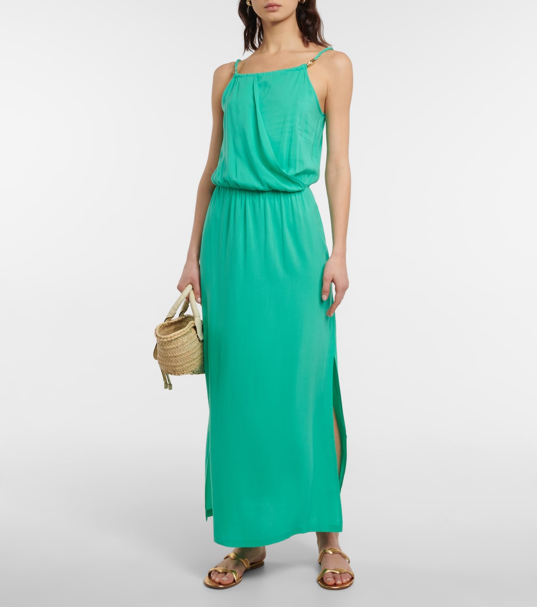Braid-trimmed maxi dress | Heidi Klein