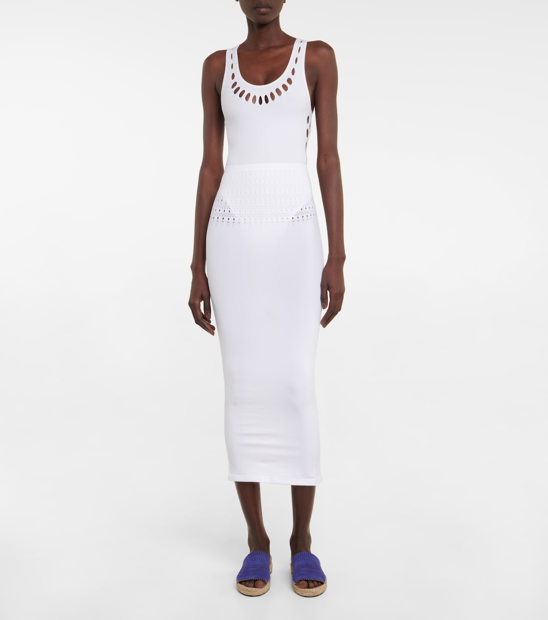 Gonna midi in tessuto tecnico | Alaïa
