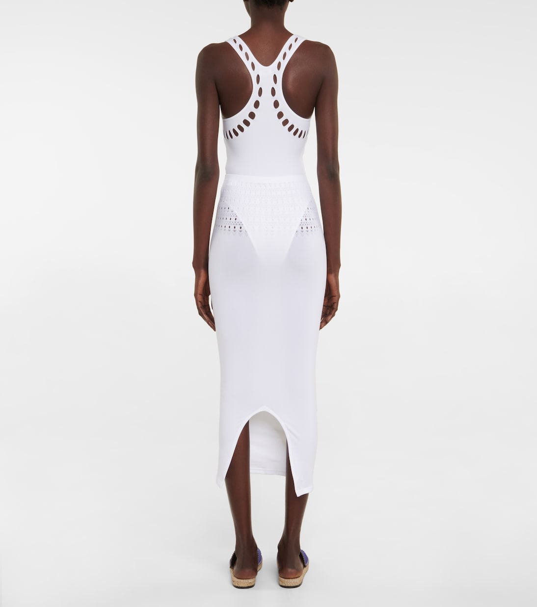 Gonna midi in tessuto tecnico | Alaïa