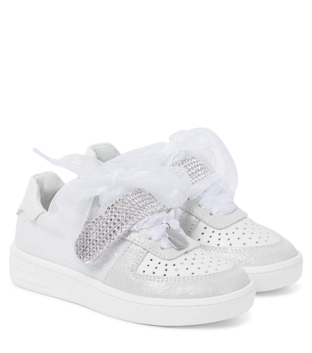 Baskets en cuir à ornements | Monnalisa