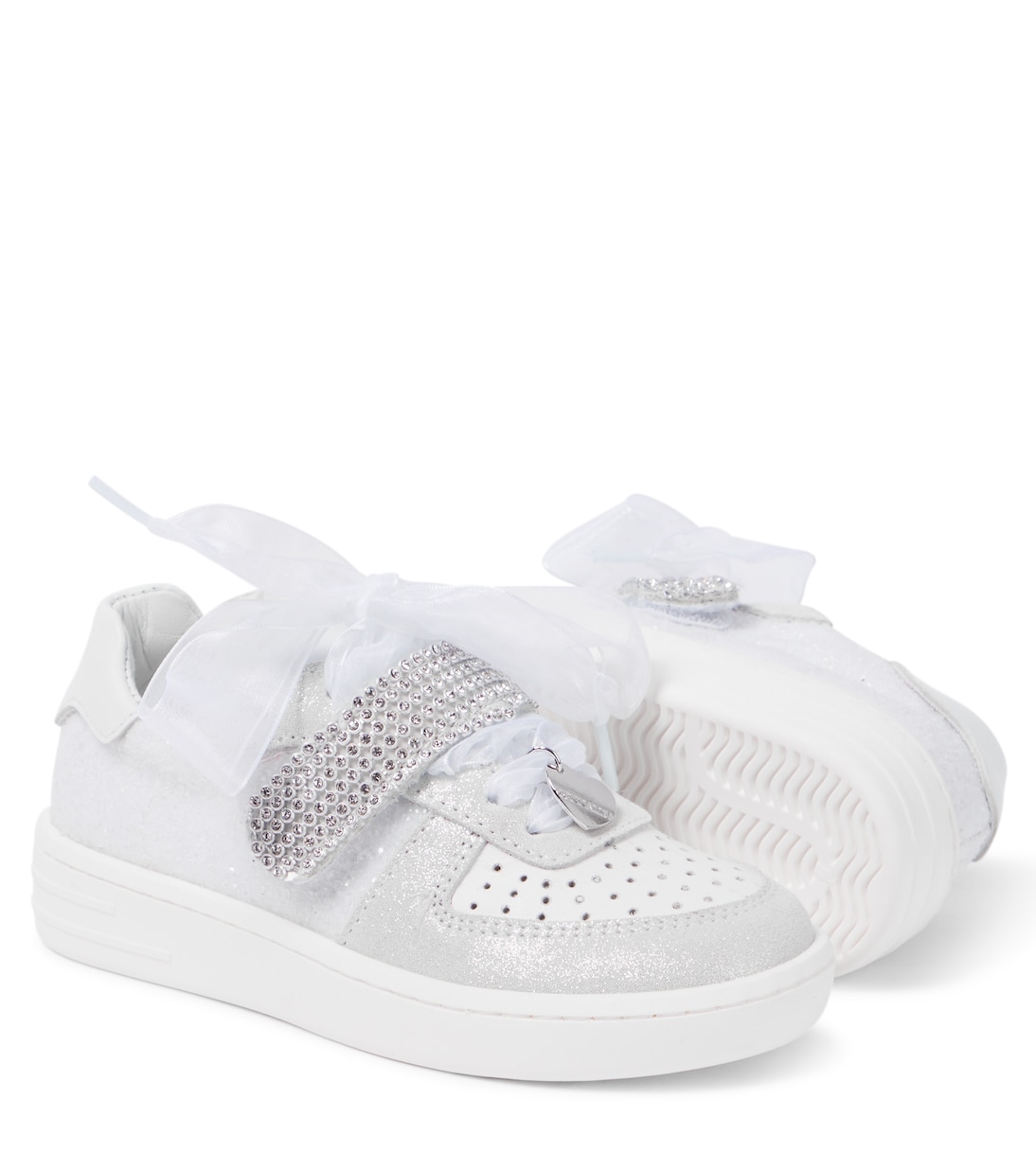 Baskets en cuir à ornements | Monnalisa