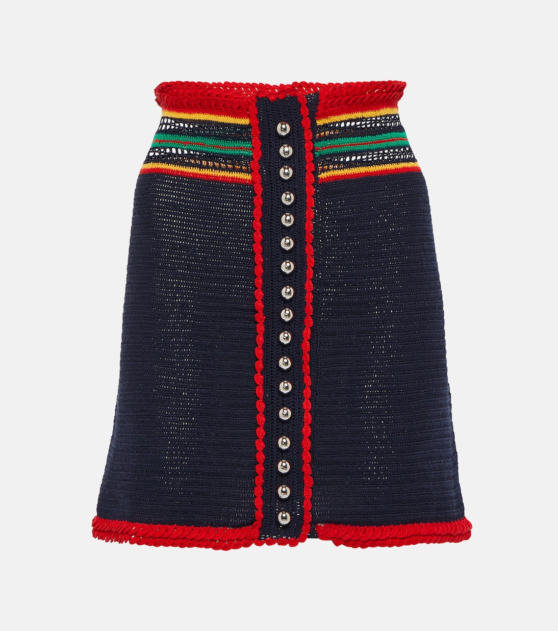 Mini-jupe en crochet de coton | Rabanne