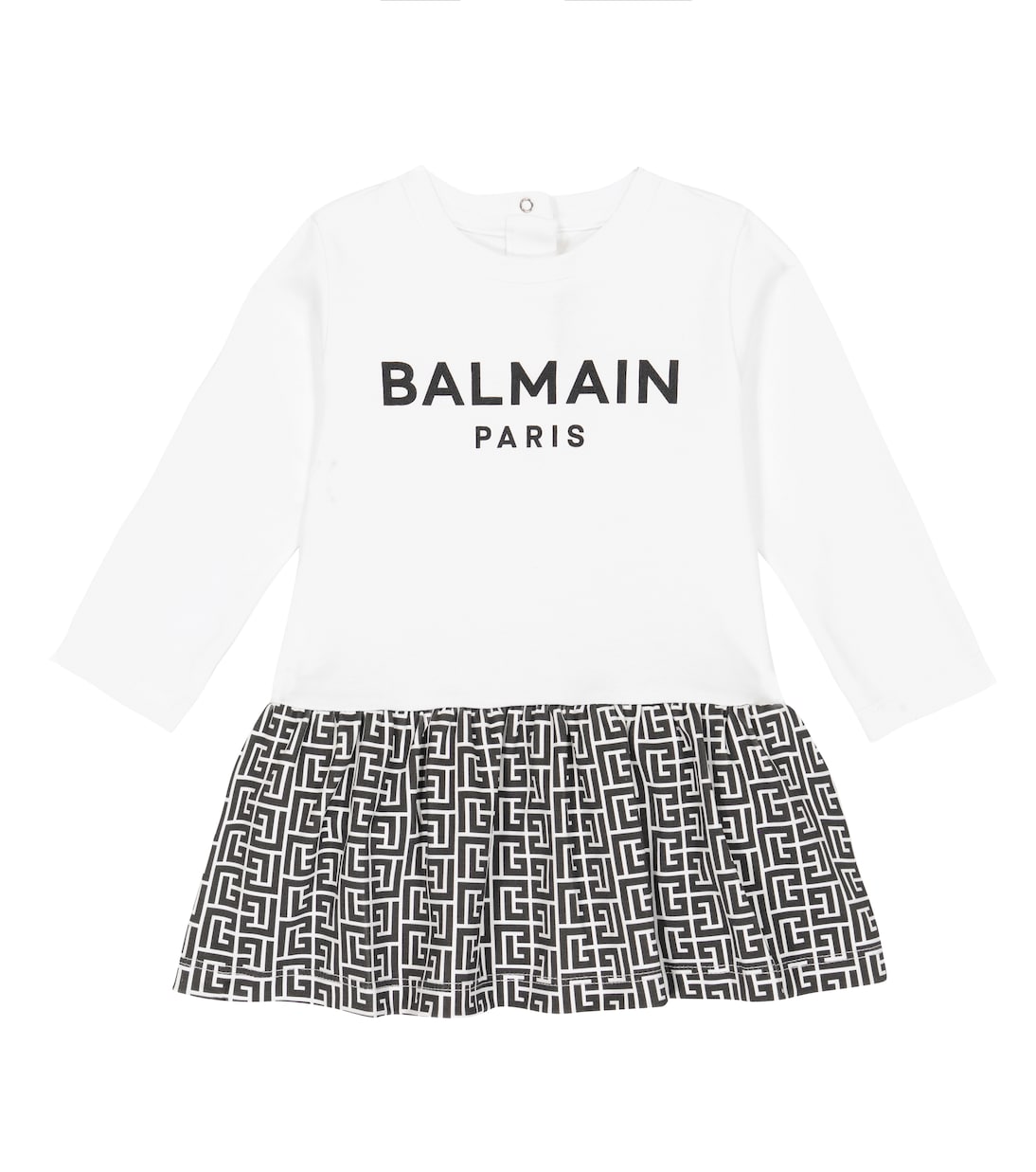 Baby cotton jersey dress | Balmain Kids