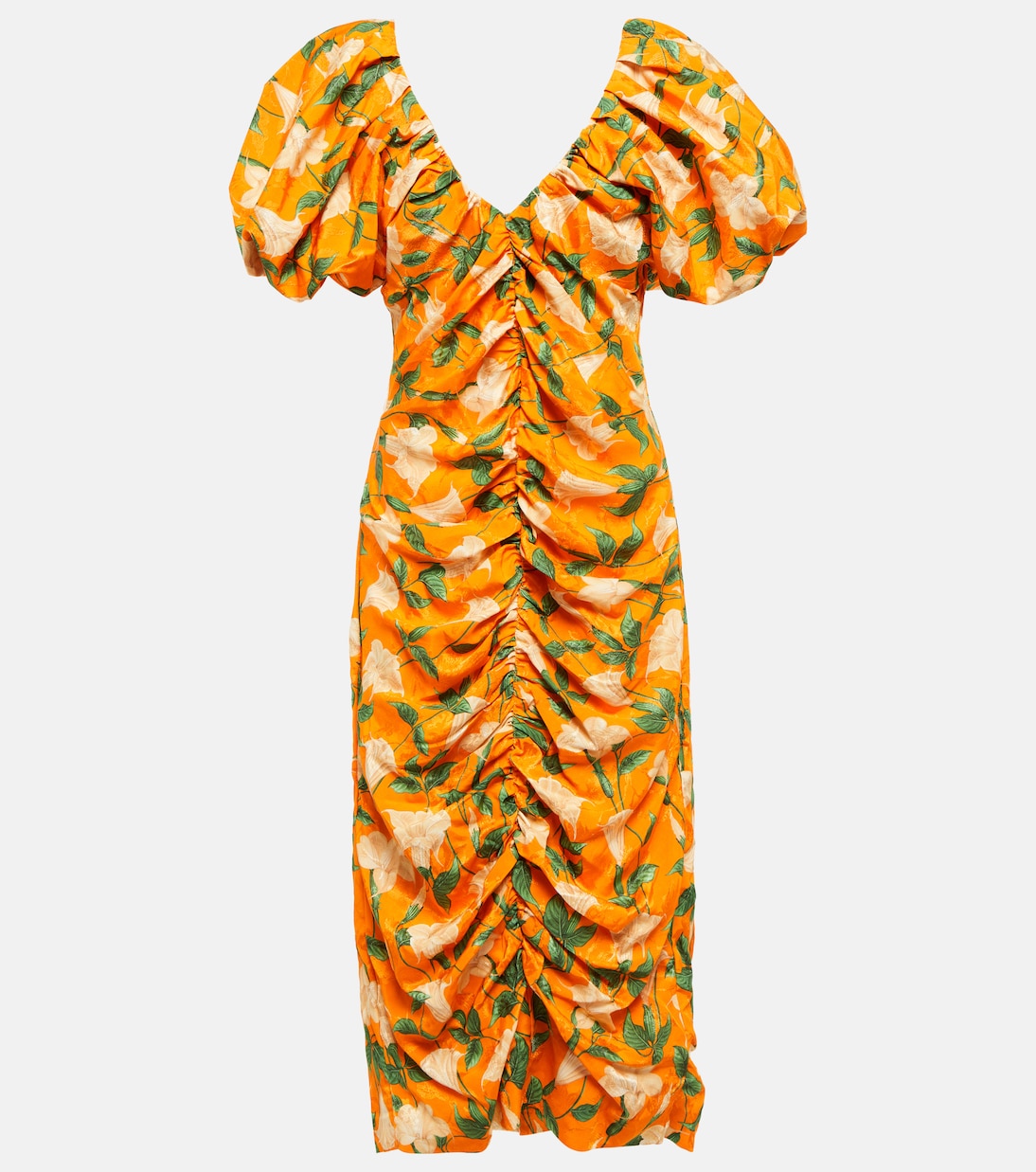 Abito midi Camelia Sabanero Dorado | Agua by Agua Bendita