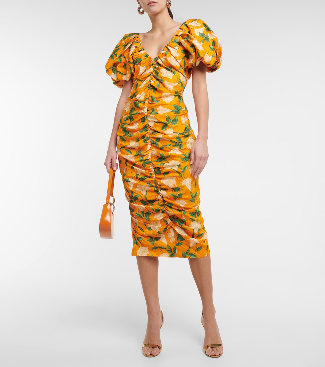 Abito midi Camelia Sabanero Dorado | Agua by Agua Bendita