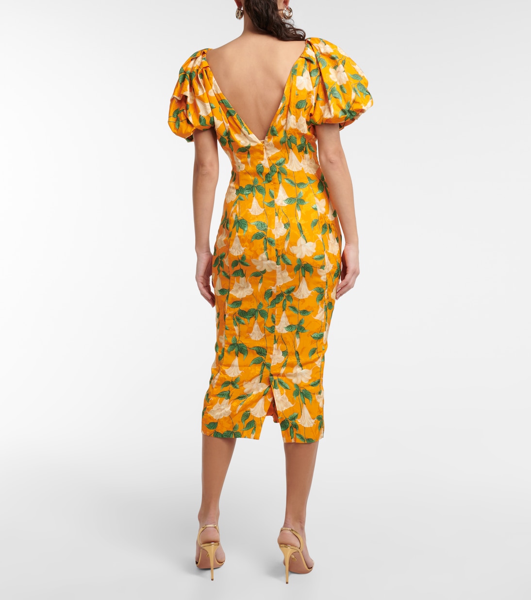 Abito midi Camelia Sabanero Dorado | Agua by Agua Bendita
