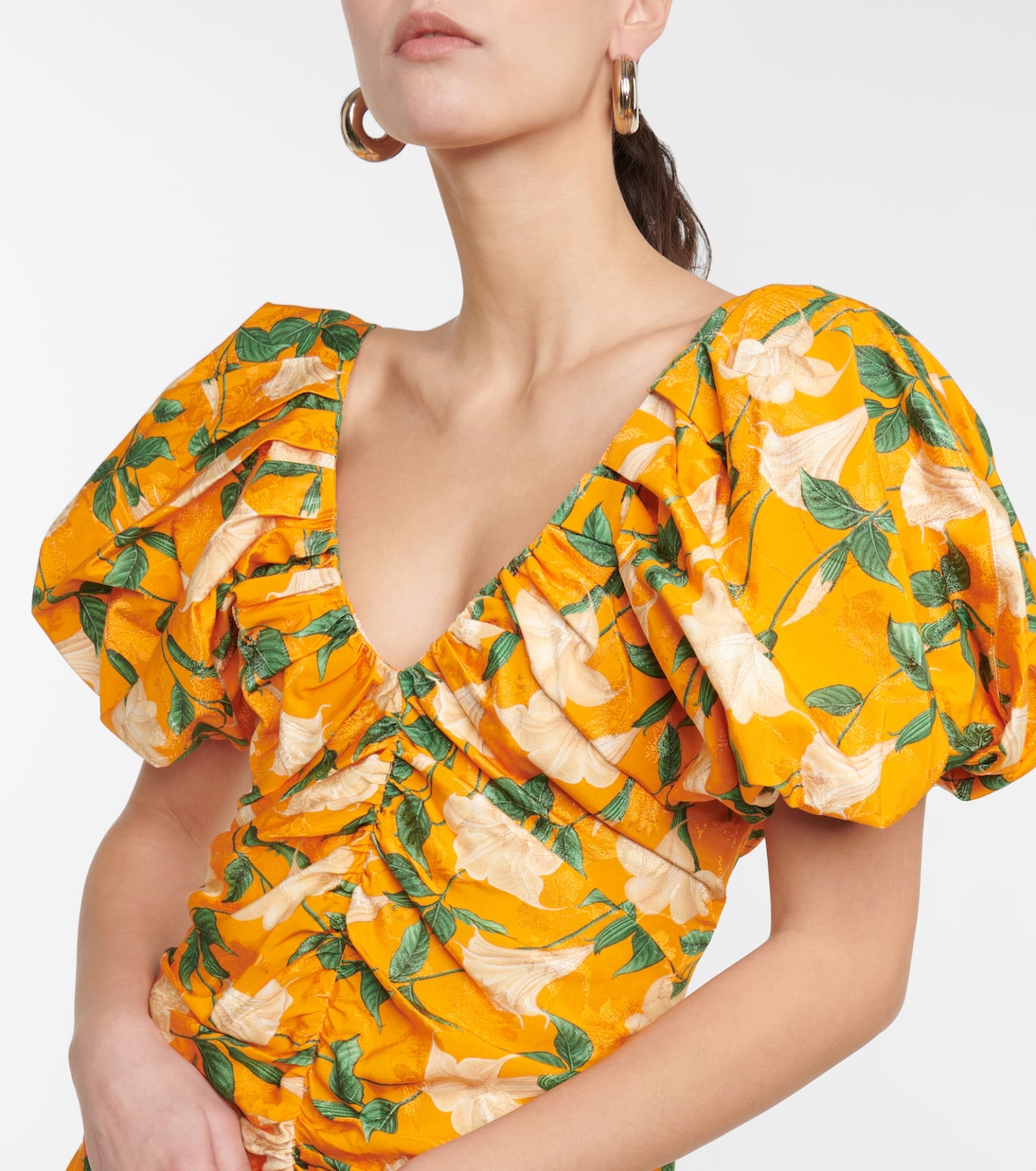 Abito midi Camelia Sabanero Dorado | Agua by Agua Bendita
