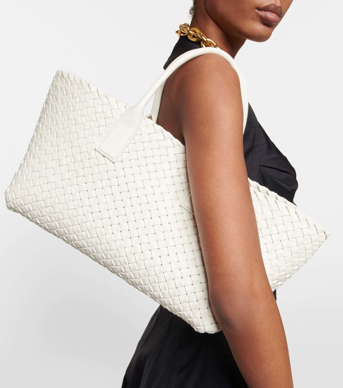Cabat Small leather tote bag | Bottega Veneta