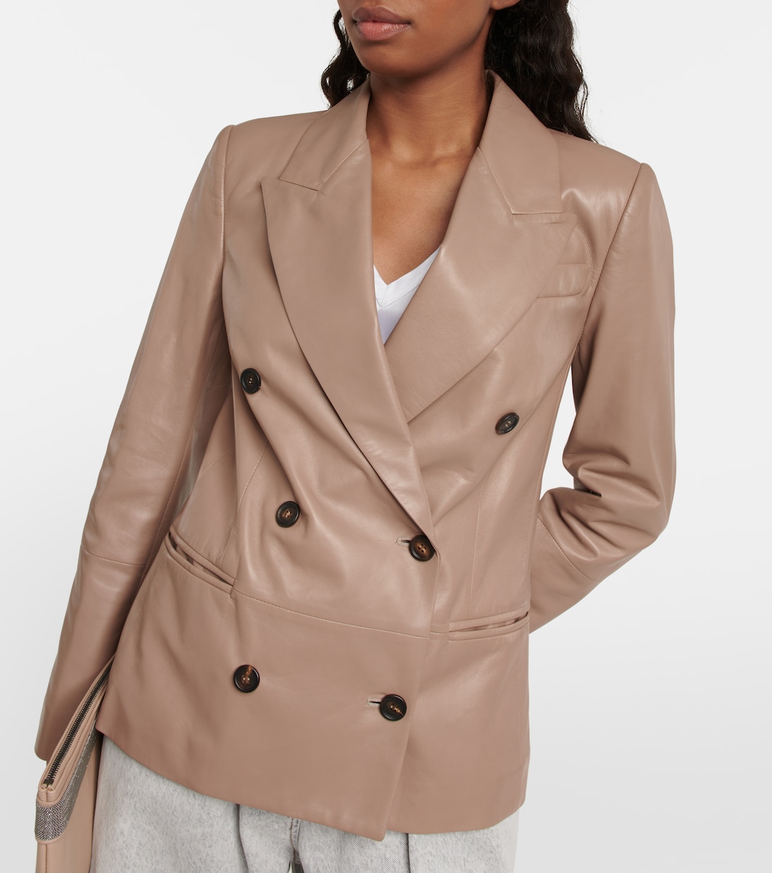 Blazer aus Leder | Brunello Cucinelli