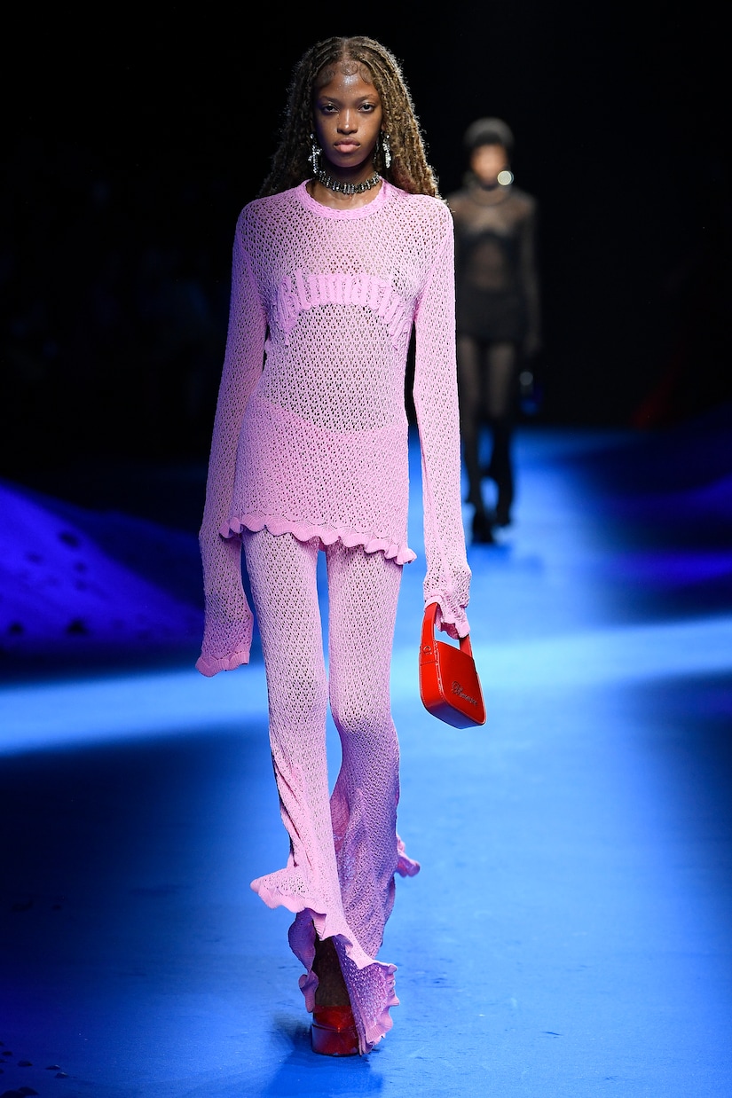 Crochet flared pants | Blumarine