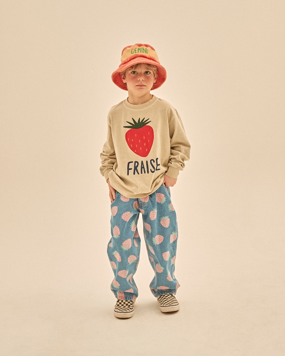 Bedrucktes T-Shirt Fraise aus Baumwolle | Jellymallow