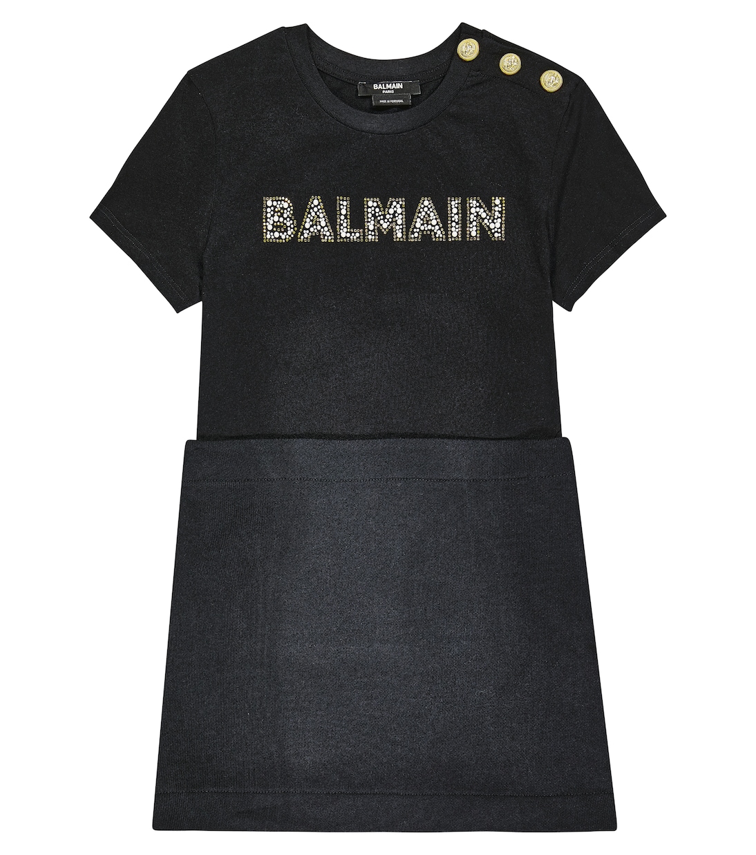 Kleid aus Baumwoll-Jersey | Balmain Kids