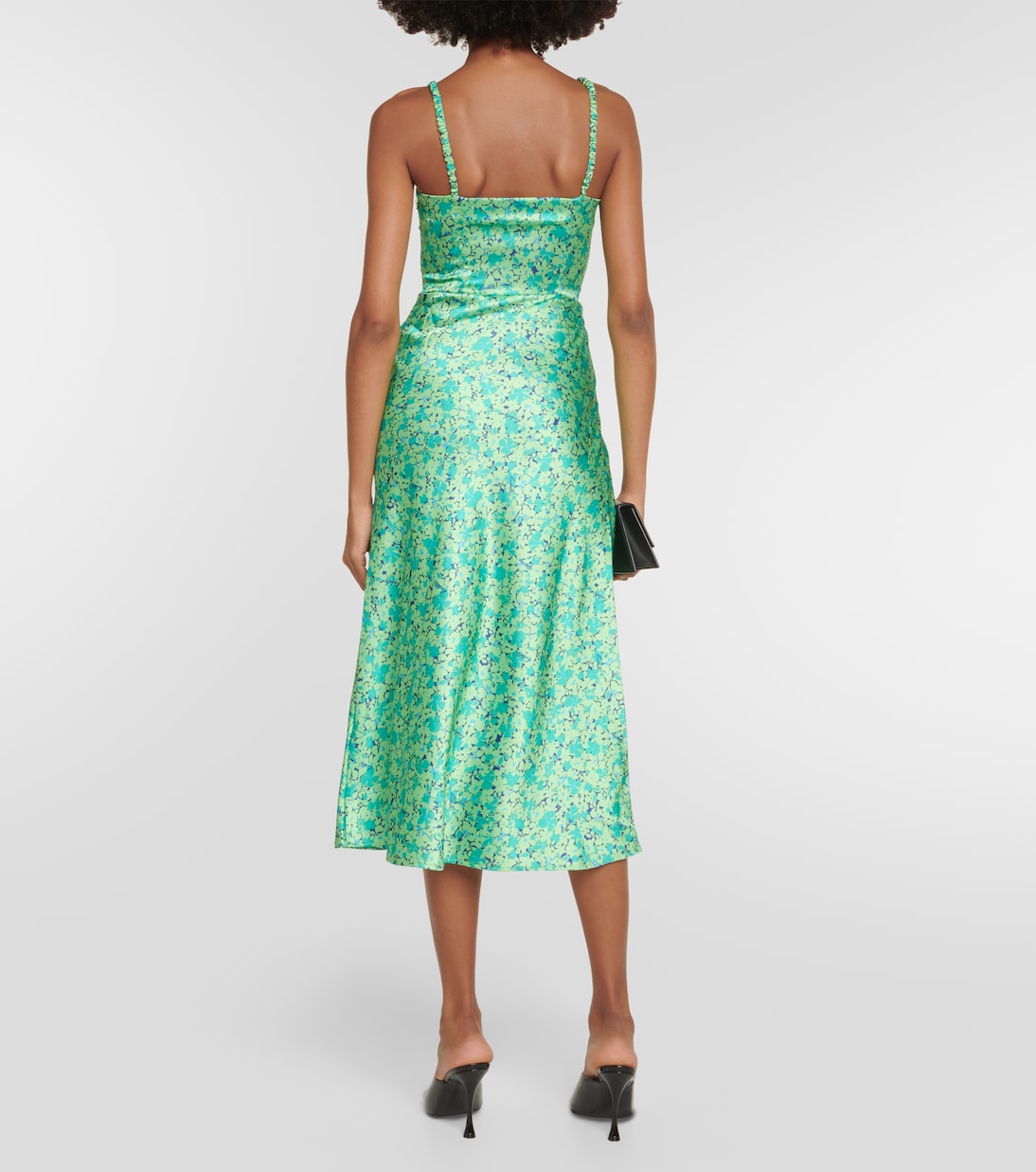 Floral satin midi dress | Rotate