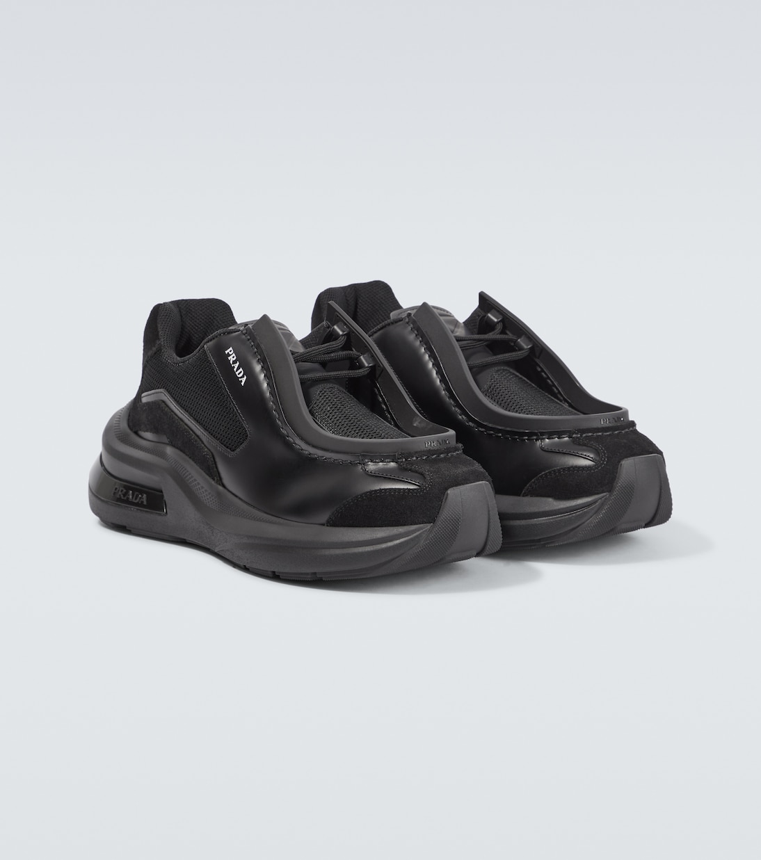Sneakers Systeme aus Leder | Prada