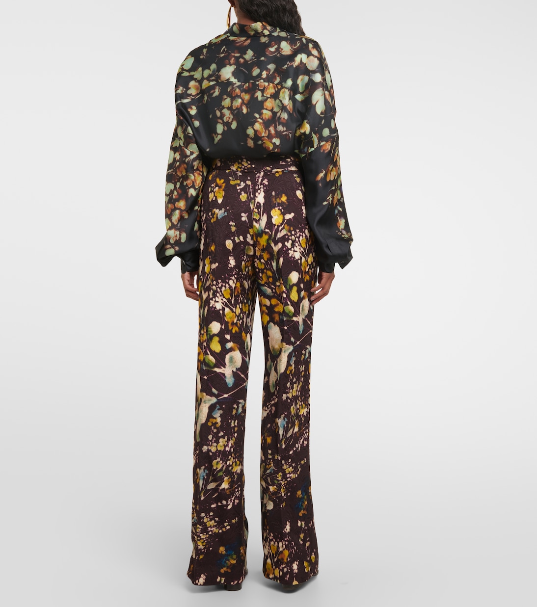 Pantaloni regular a vita alta con ricamo | Dries Van Noten