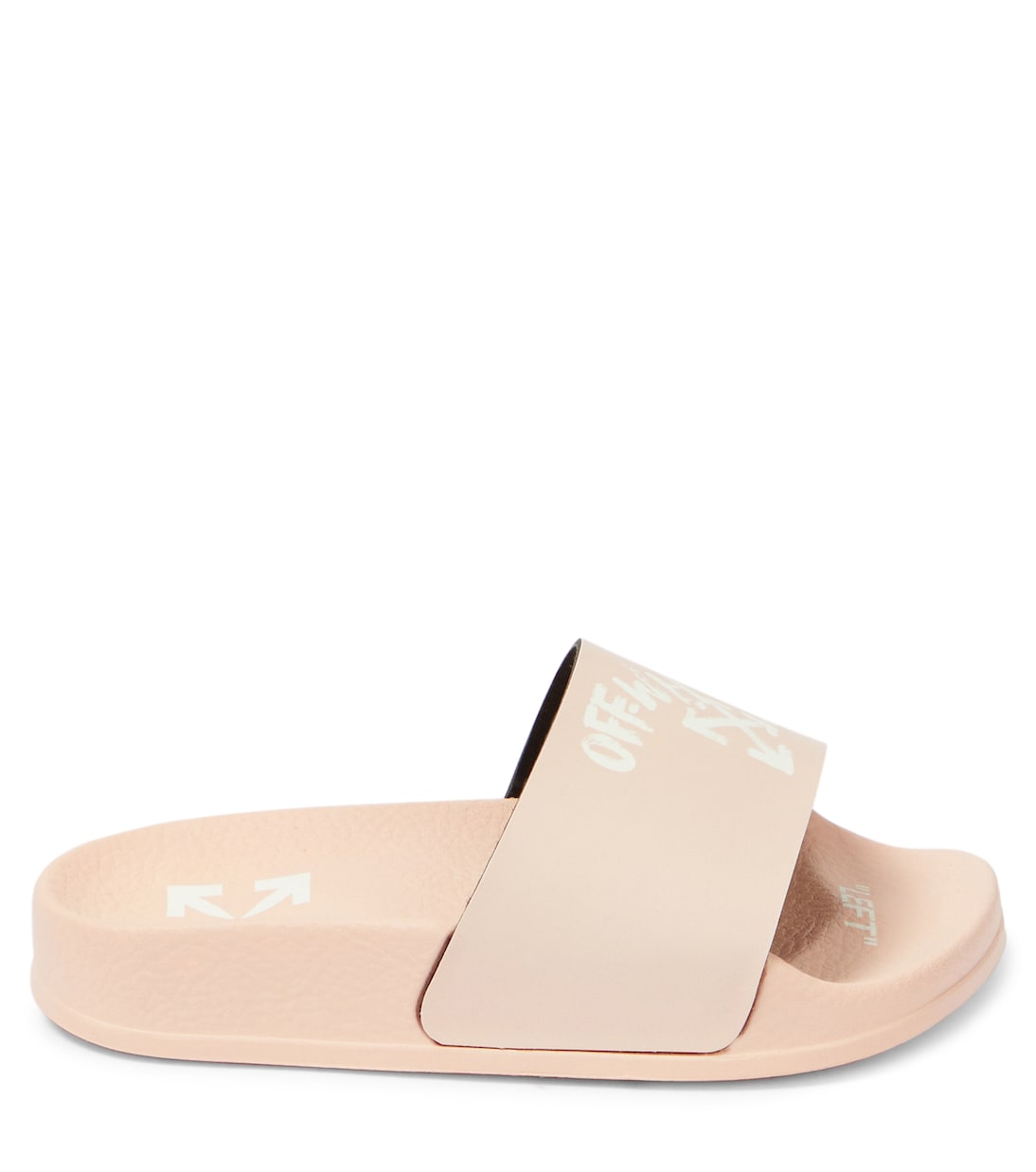 Logo faux-leather slides | Off-White Kids