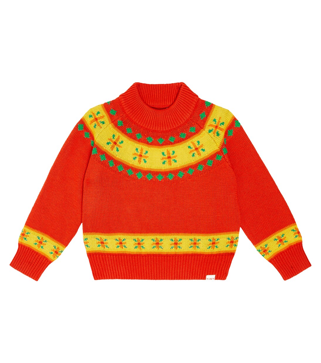 Pullover Folky in lana e cotone | Tinycottons