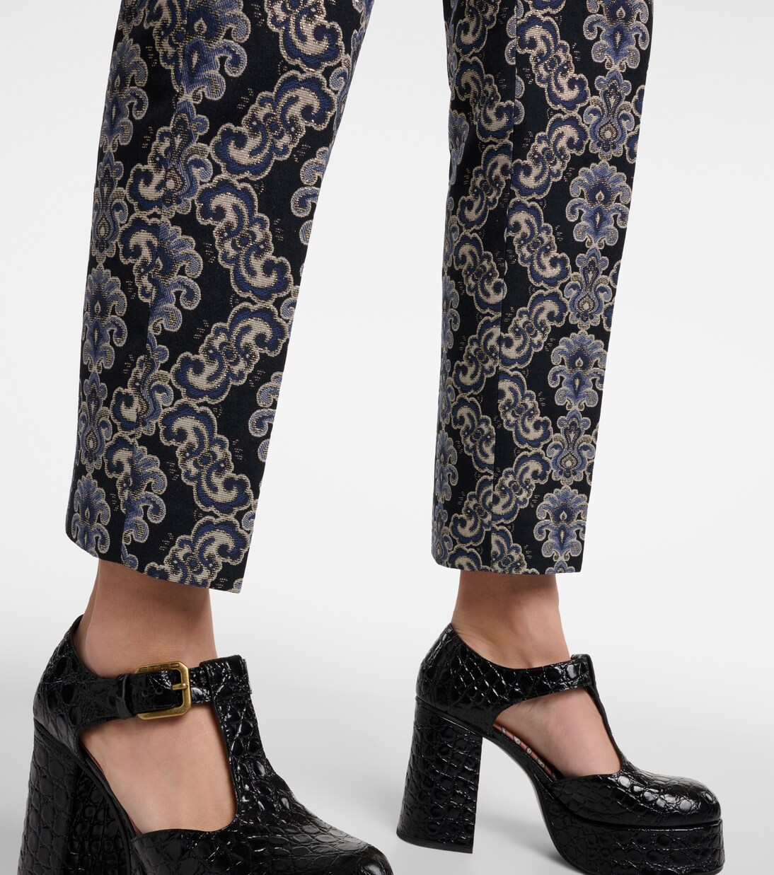 High-Rise-Hose aus Jacquard | Etro