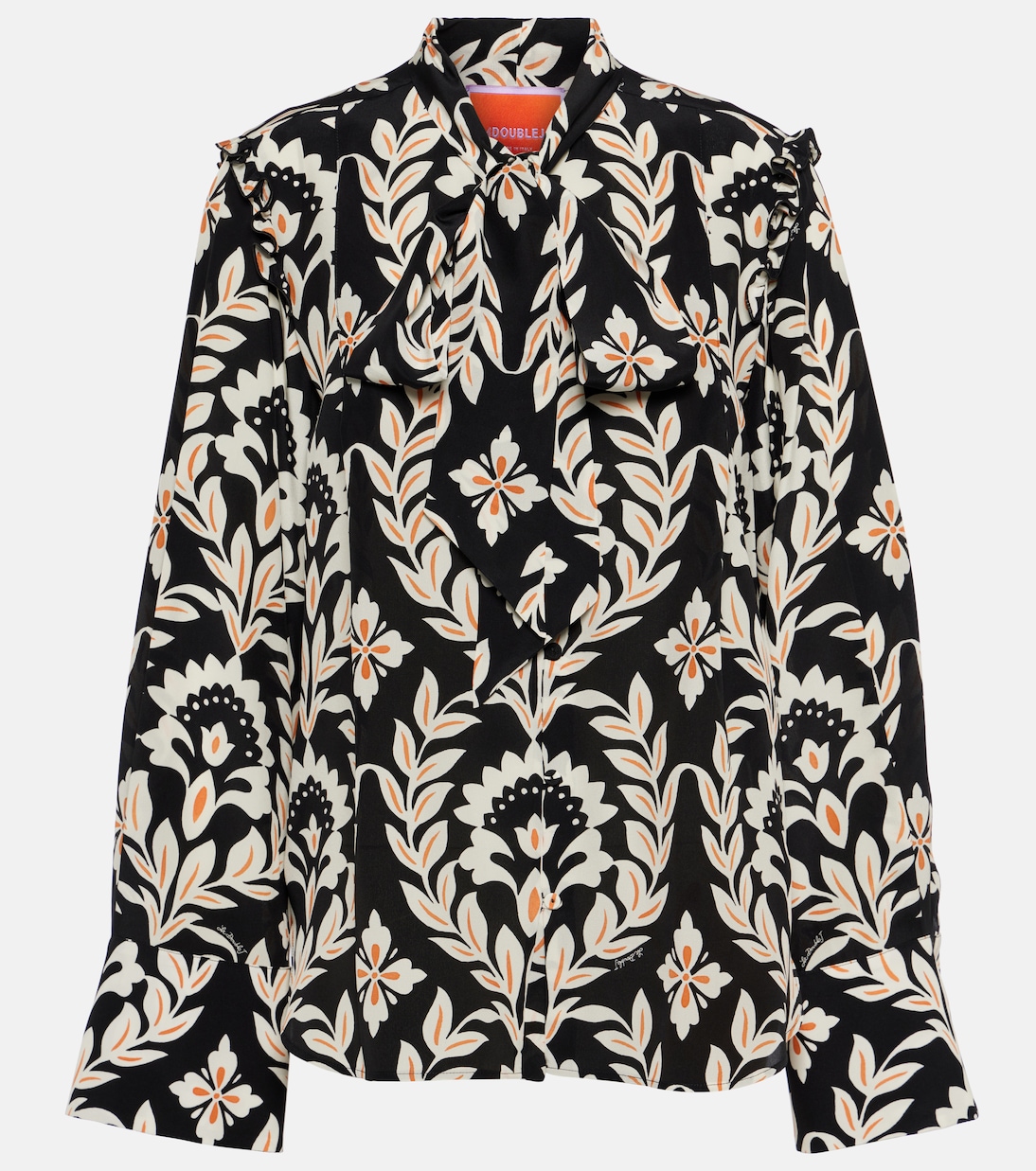 Blouse Ascot imprimée en crêpe de soie | La DoubleJ