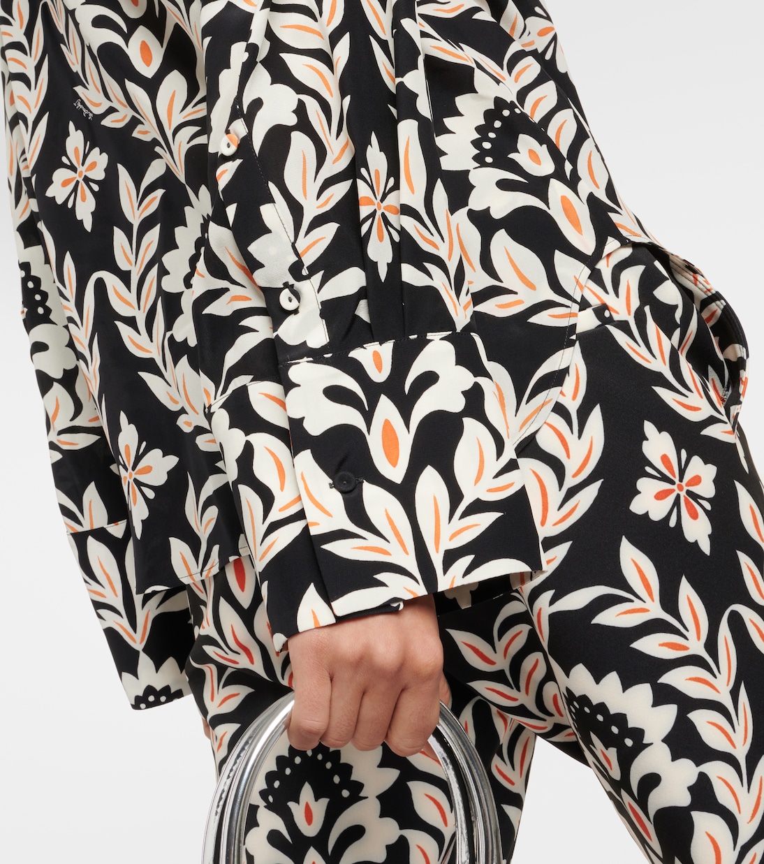 Blouse Ascot imprimée en crêpe de soie | La DoubleJ