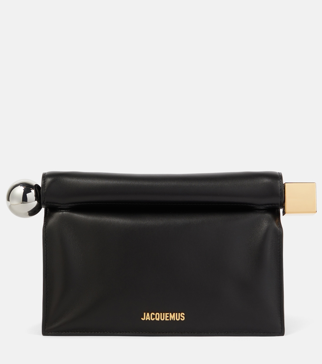 La Pochette Rond Carré leather clutch | Jacquemus